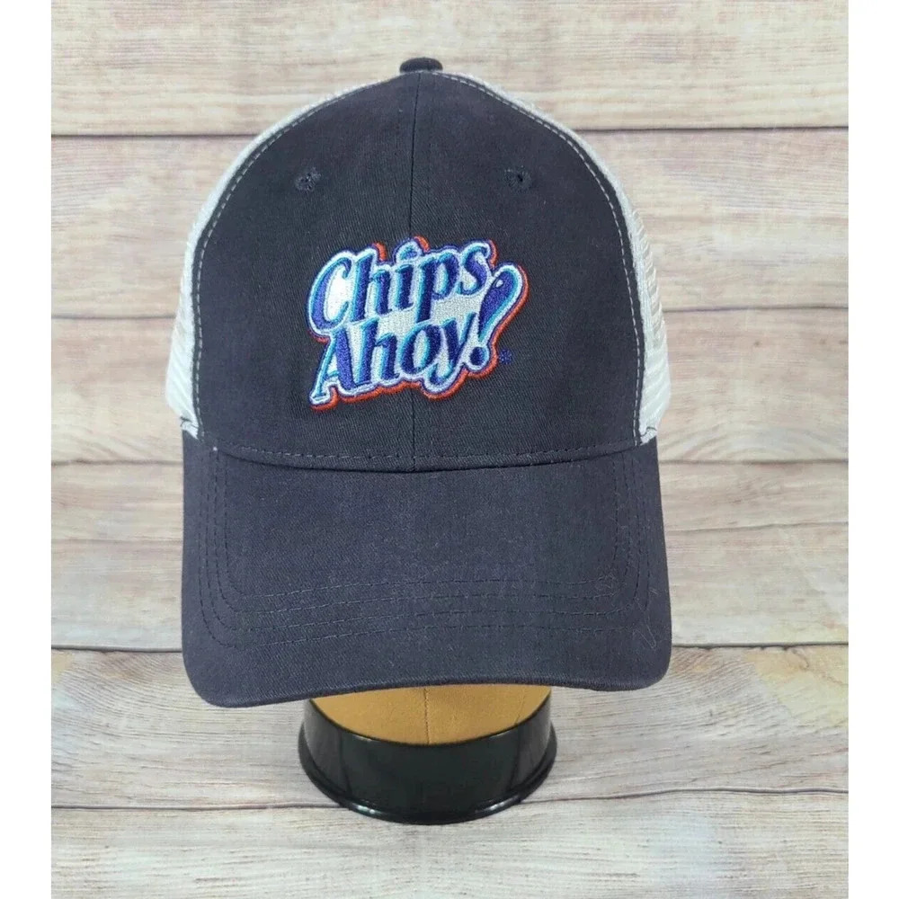 Cap America Chips Ahoy Cookies Men's Snapback Trucker Hat Cap Adjustable Blue